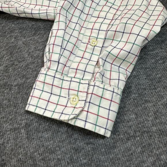 Ralph Lauren Shirt Mens XL White Blue Red Check Long Sleeve Button Up Business - Picture 9 of 10